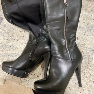 Size 7.5 stiletto knee high boots worn once
